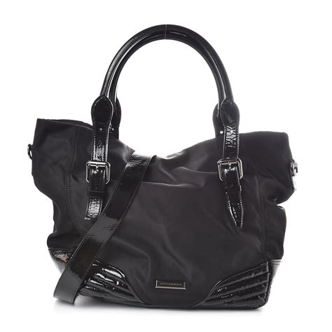 burberry large leather tote|Burberry nylon tote black.